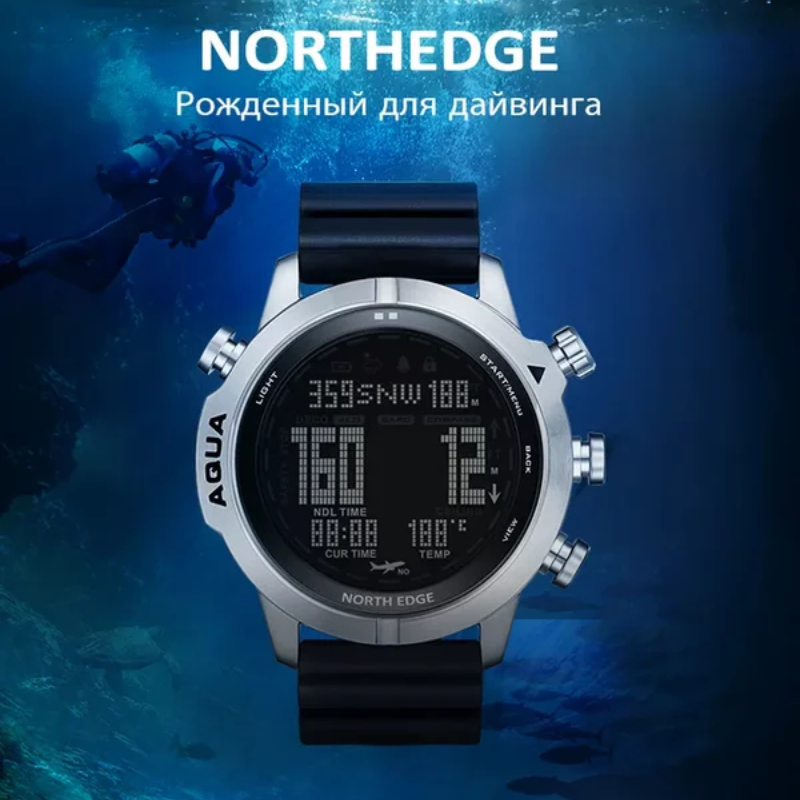 Altimeter Compass Watch - ساعة غوص احترافية للرجال من نورث