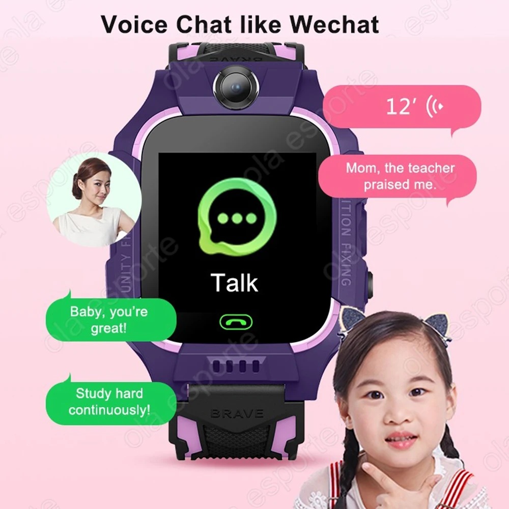 ساعة ذكية للأطفال Q12 مع خاصية - مراجعة Smartwatch Digital Watches For Kid Girl وسعره