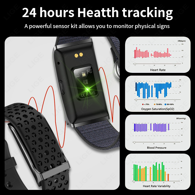 LIGE ساعة ذكية معدل ضربات القل - مراجعة Smartwatch Watches Price وسعره