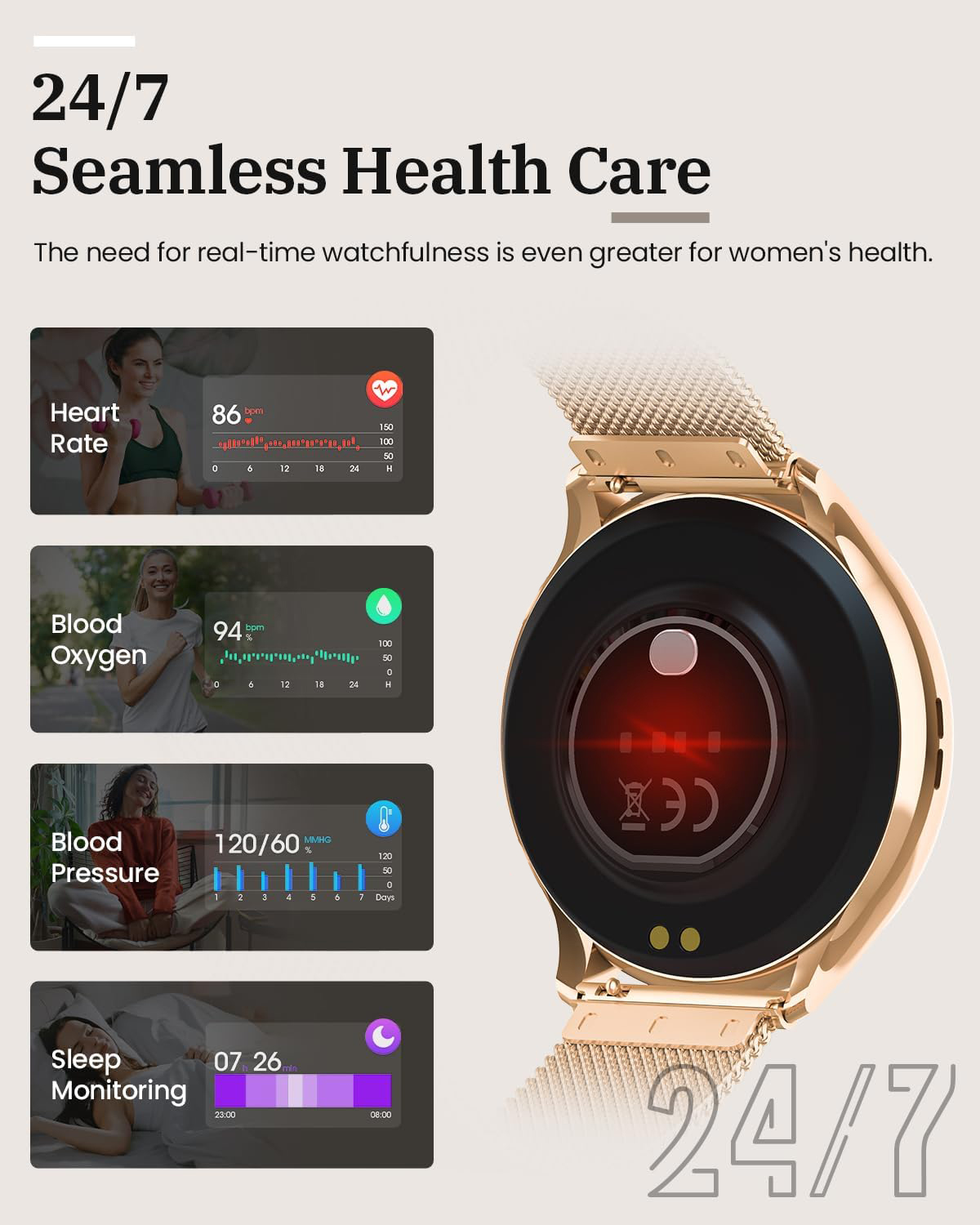 ساعة ذكية أصلية للنساء 2026، ش - مراجعة Watches Ladies Smartwatch وسعره