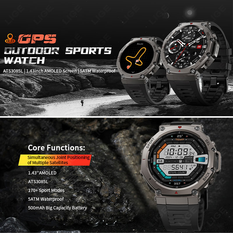 ساعة ذكية عسكرية من LIGE مزودة - مراجعة Altimeter Compass Watch وسعره